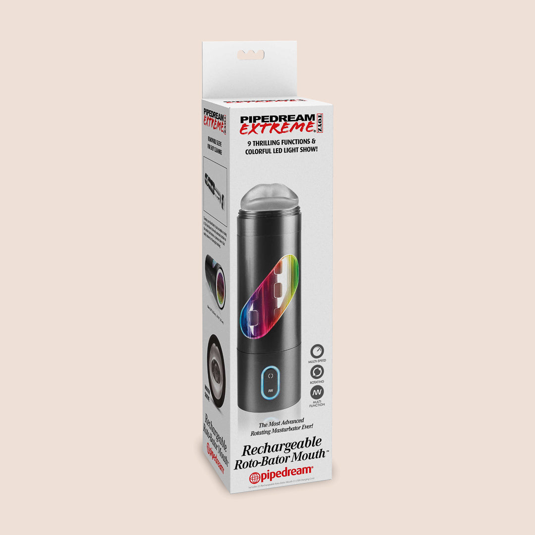 PDX Extreme Rechargeable Rotating & Thrusting Oral Massager - Powerful Waterproof Adult Toy for Couples & Solo Play - Perfect for Sensual Relaxation & Intimate Moments