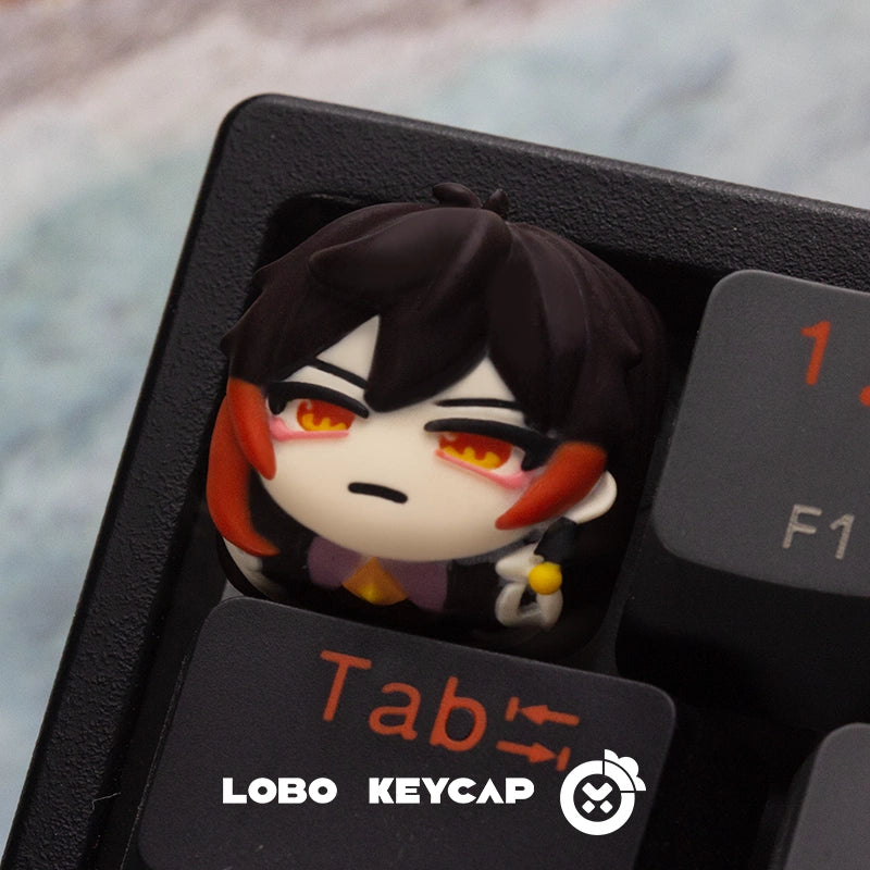 Genshin Impact Custom Resin Art Keycaps - Personalized Mechanical Keyboard Keycaps for Gaming & Decoration | Perfect for PC, Laptop & Mechanical Keyboard Enthusiasts