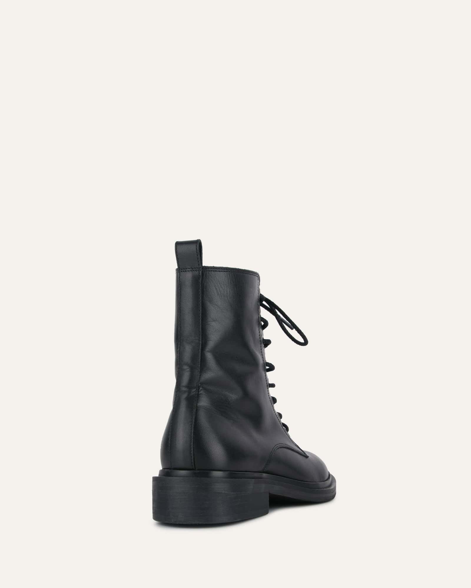 DARWIN Women's Flat Ankle Boots - Genuine Black Leather Booties for Casual Wear & Office Outfits