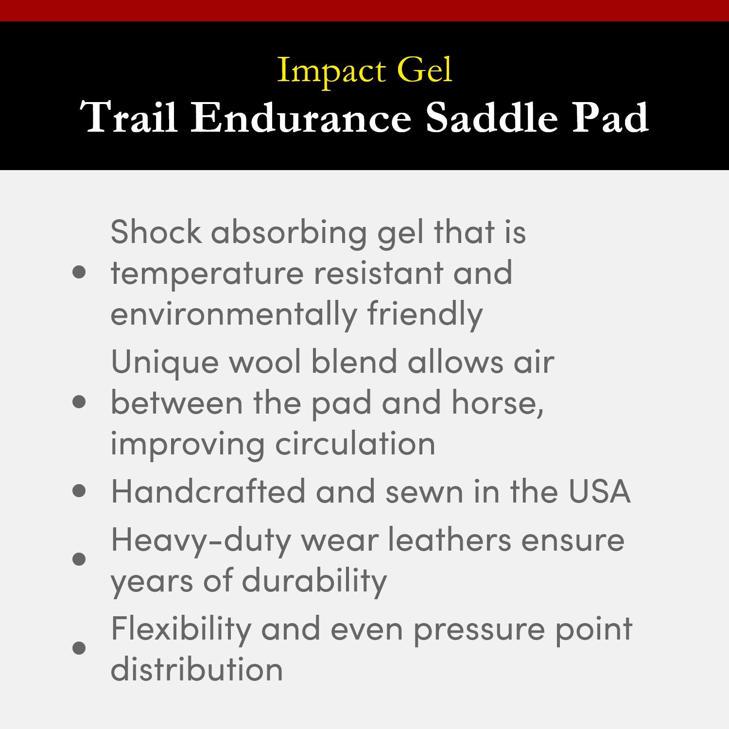 Impact Gel Trail Endurance Saddle Pad - 3/4