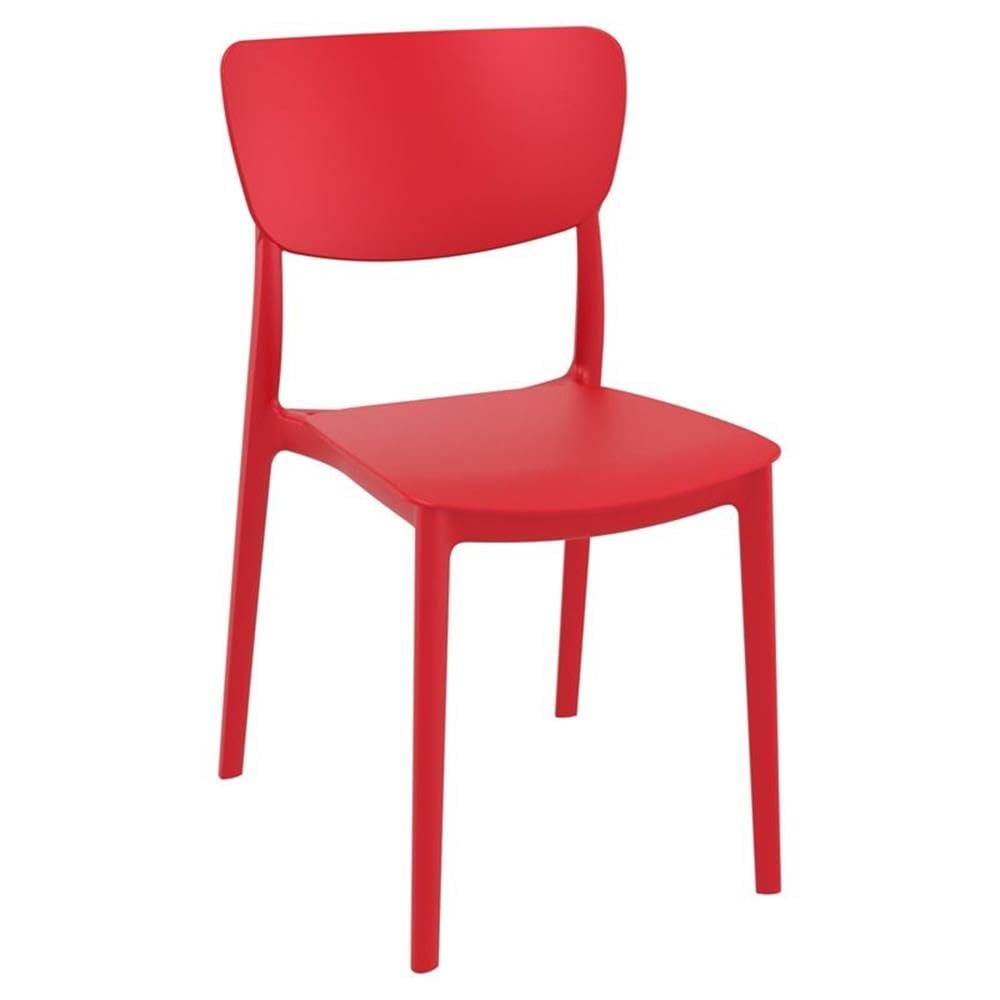 Premium Red Outdoor Dining Chairs Set of 2 - Weather-Resistant Patio Furniture for Garden, Poolside & Backyard Relaxation