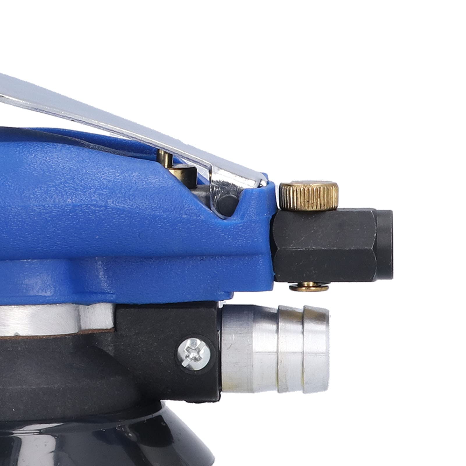 5-Inch Pneumatic Random Orbital Sander Polisher - 10000 RPM Air-Powered Buffer & Polishing Machine with Vacuum Port - Perfect for Auto Detailing, Woodworking & Metal Sanding
