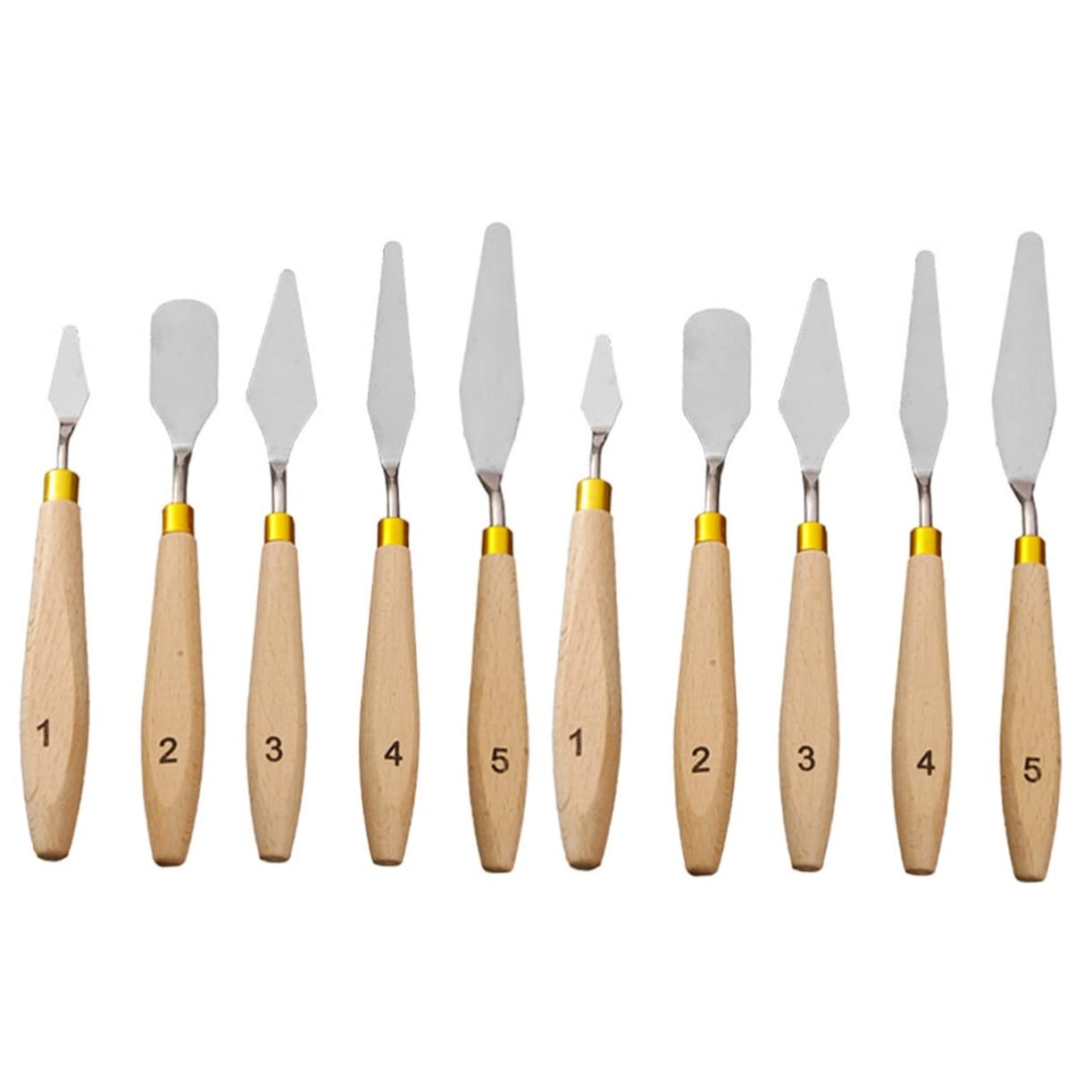 Ciieeo 10-Piece Stainless Steel Paint Scraper Set - Flat Head & Straight Edge Acrylic Painting Tools for Artists & DIY Home Improvement Projects - Perfect for Wall Repair, Canvas Art, and Crafting