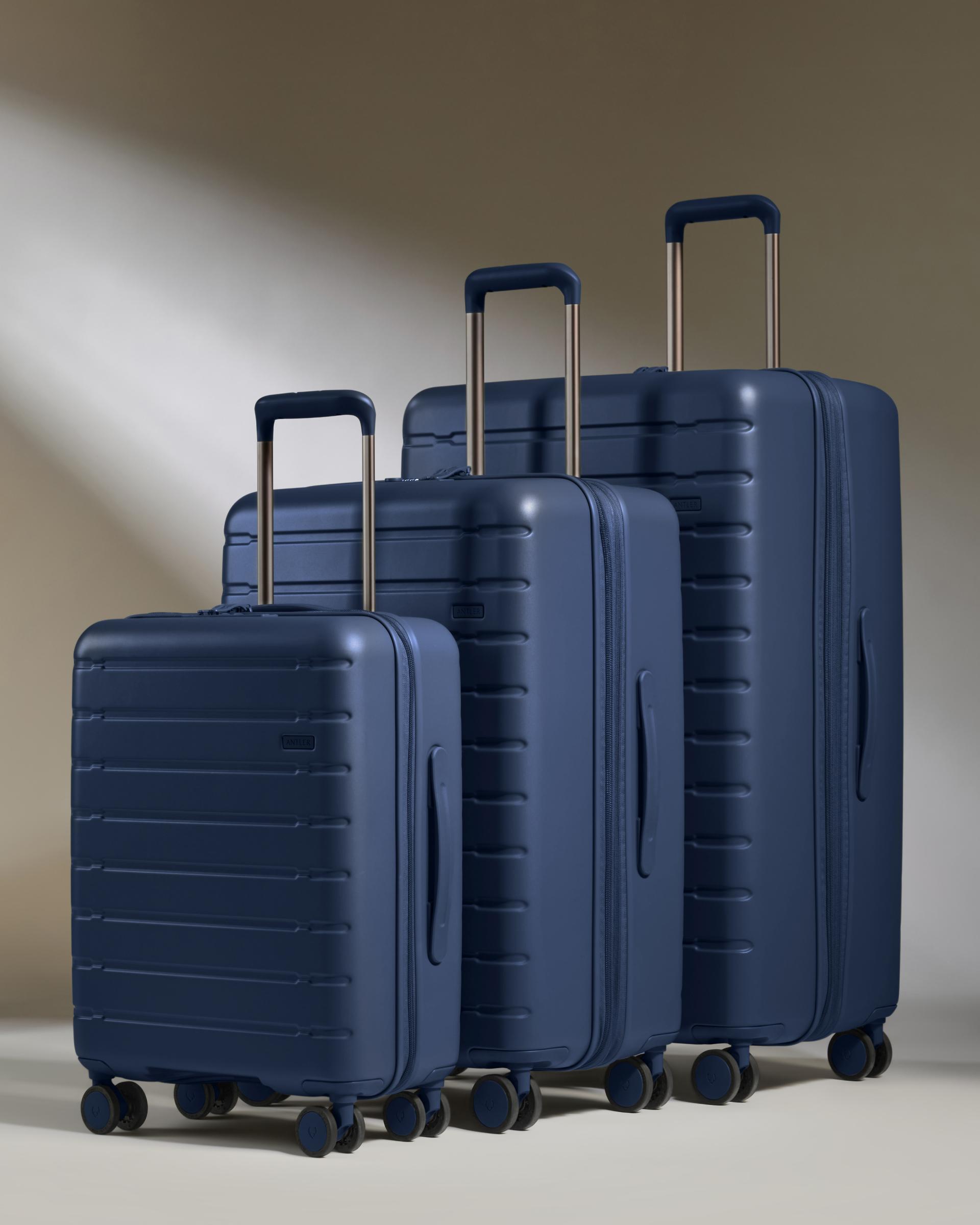 Expandable Carry on Luggage Set in Dusk Blue - Stamford 2.0 Lightweight Suitcase with Spinner Wheels | Perfect for Air Travel, Business Trips & Weekend Getaways