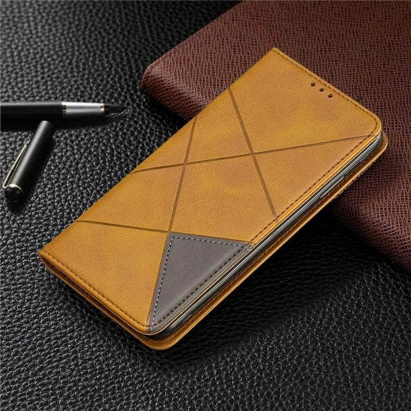 Samsung Galaxy A14 Magnetic Wallet Leather Flip Cover Case - Slim Protective Phone Cover with Card Holder for Everyday Use & Travel