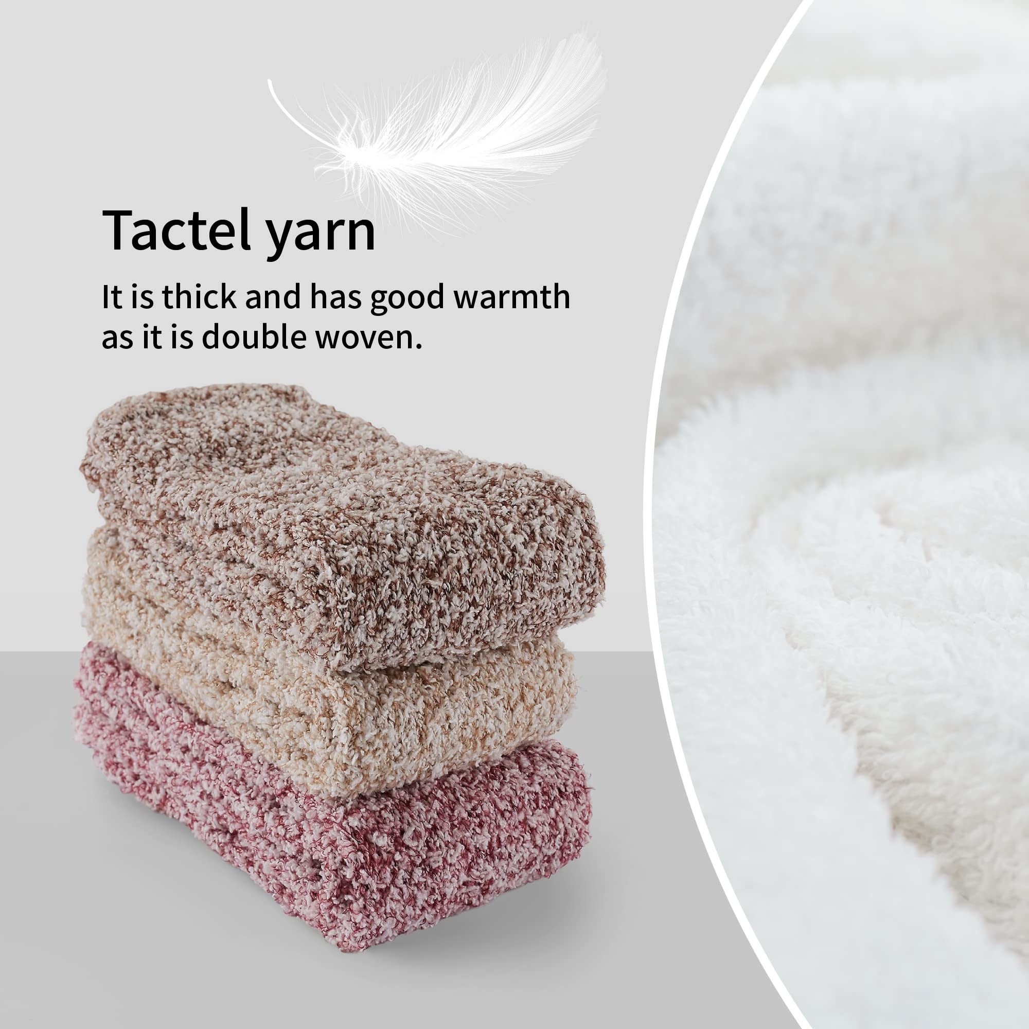 MONFOOT Women's & Men's 2-3 Pack Ultra Soft Fuzzy Warm Cozy Slipper Socks - Perfect for Winter, Home, Lounge & Gift Giving