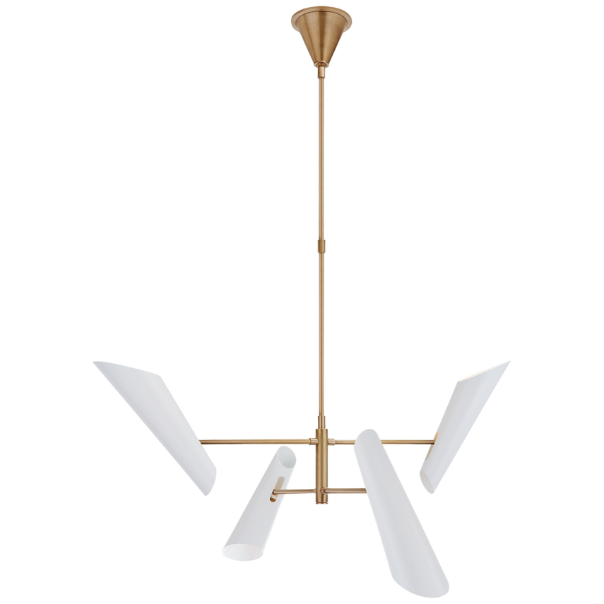 Franca Small Pivoting Chandelier - Adjustable Modern Ceiling Light Fixture for Dining Room, Bedroom & Living Room Decor