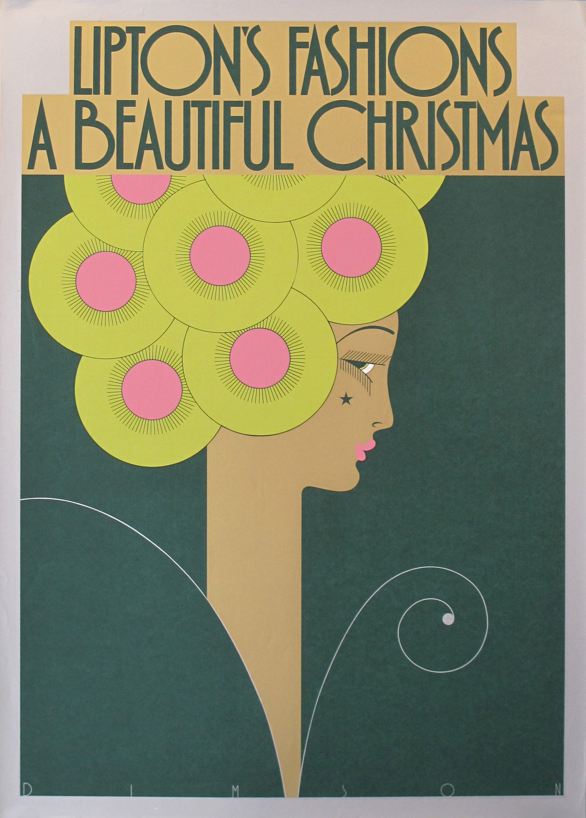 Vintage 1980s Original Canadian Lipton's Fashion Graphic Design Poster - Perfect for Retro Home Decor & Office Wall Art