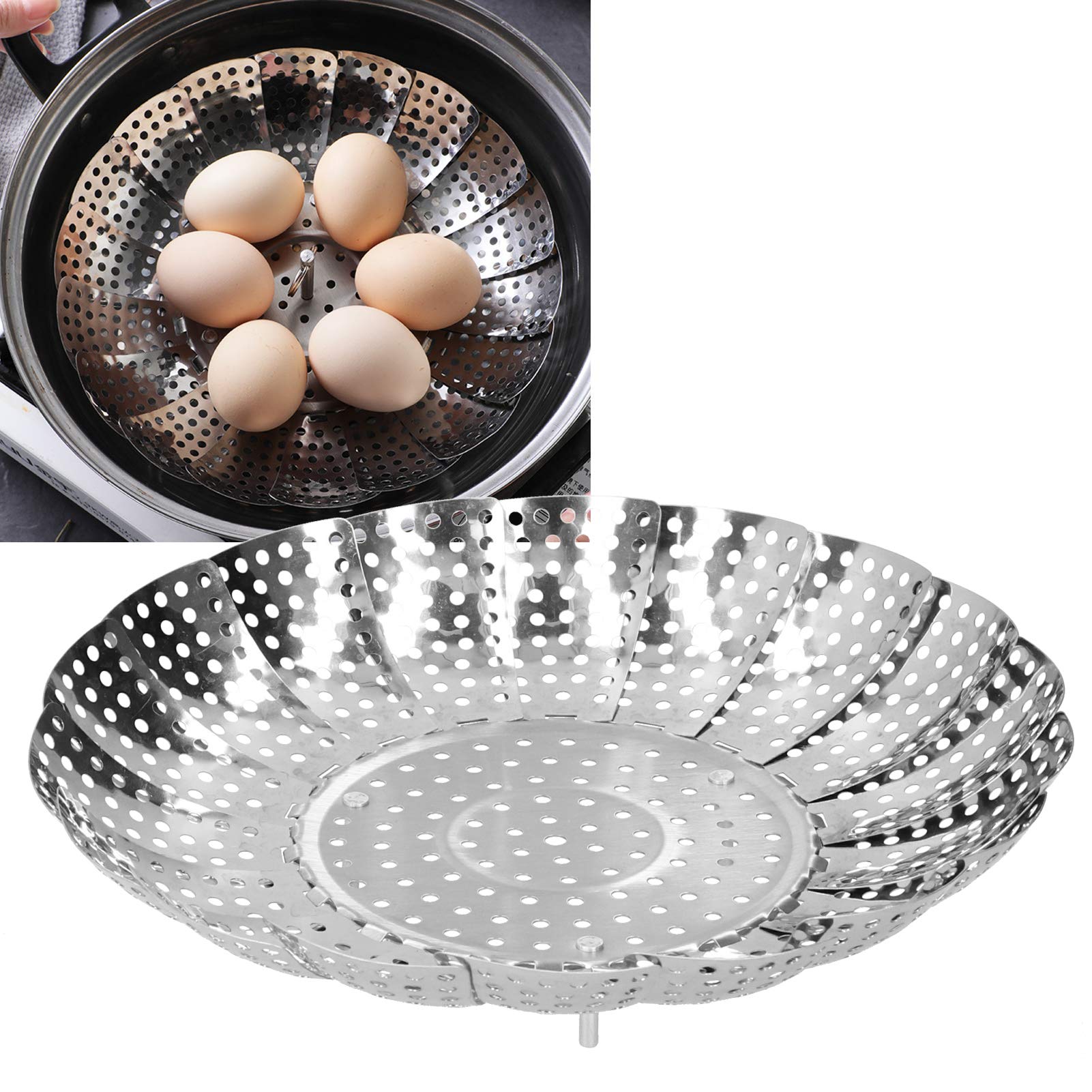 KUIDAMOS Adjustable Steamer Plate - Durable Fruit Bowl for Eggs, Meat & Vegetables | Perfect for Kitchen Cooking, Meal Prep & Healthy Eating