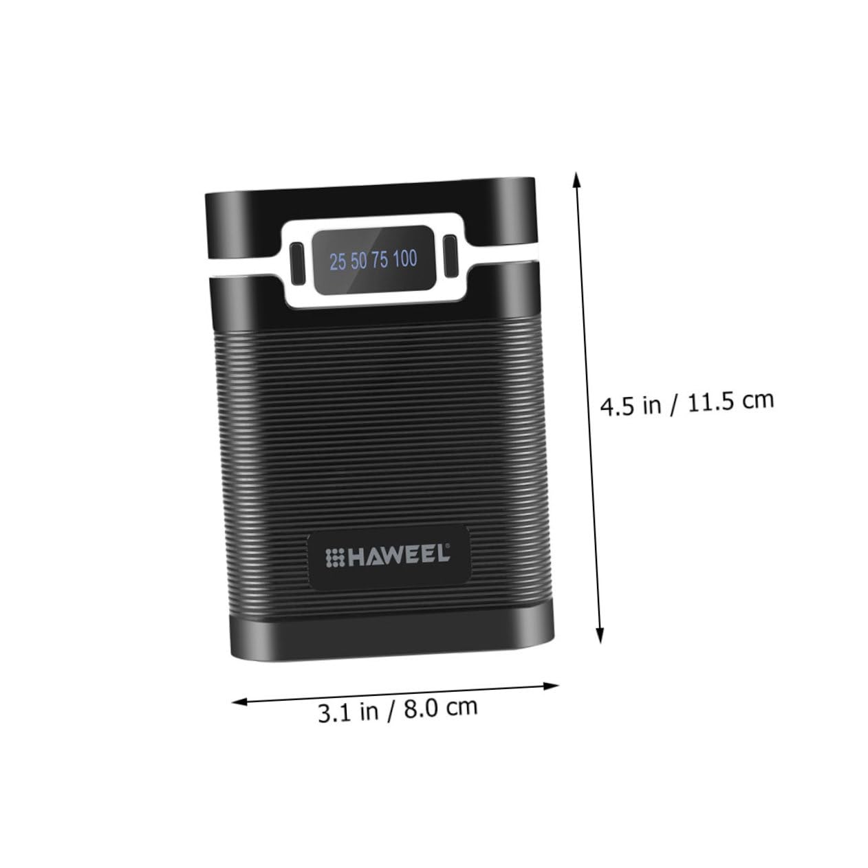 DOITOOL 18650 Battery Case - 4 Slot Portable Power Bank DIY Kit with Rechargeable Battery Charger - Compact Travel Charging Solution for Camping, Hiking & Emergency Power Backup (Black)