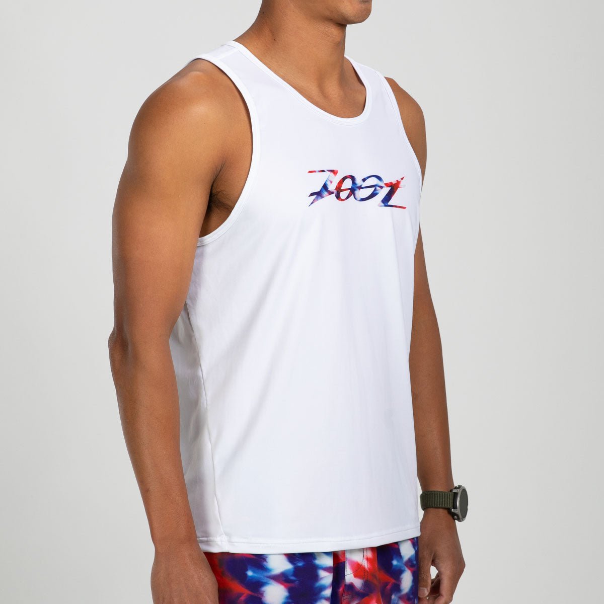 Men's Limited Edition Running Singlet - Freedom White | Lightweight Performance Shirt for Marathon, Gym & Outdoor Workouts