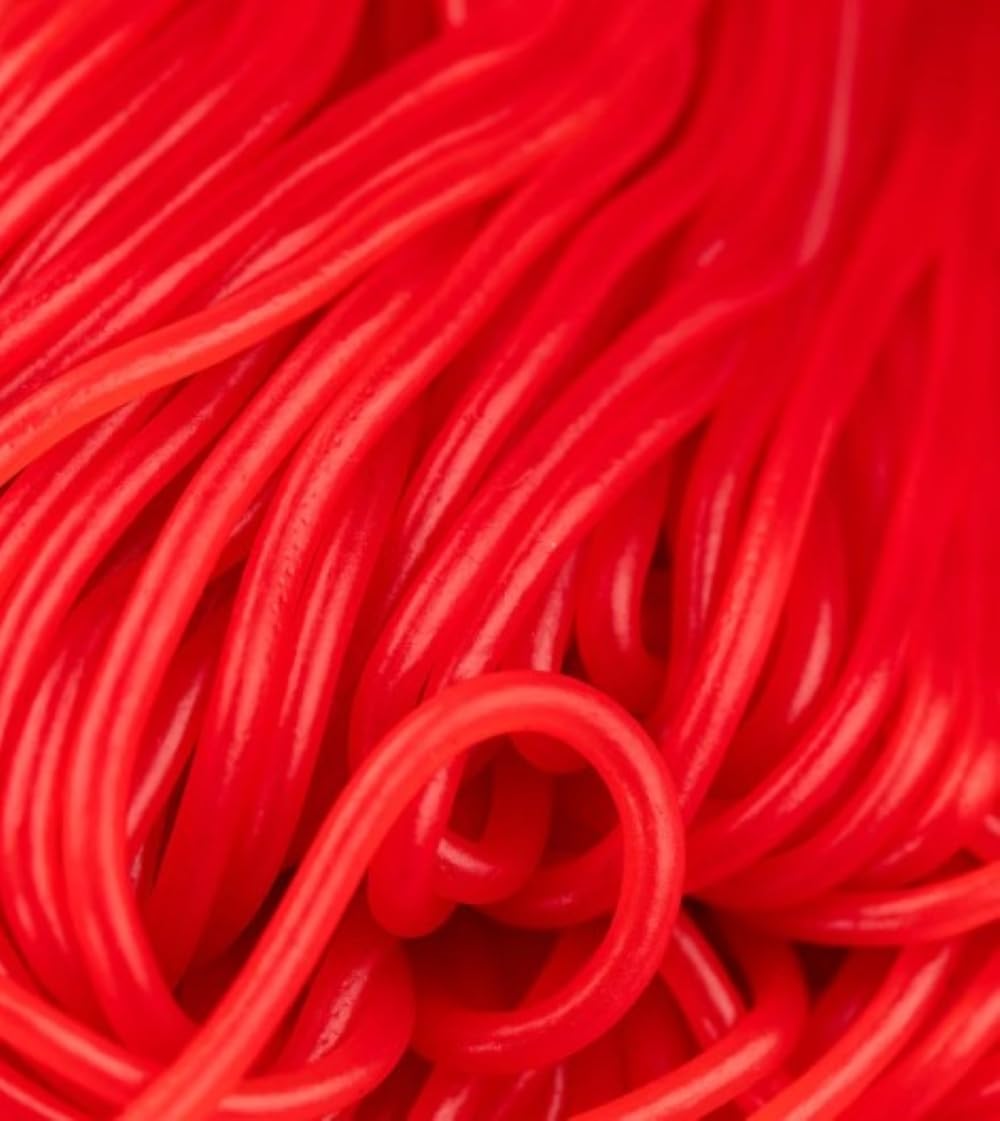 Fruidles Broadway Laces Strawberry Licorice Candy - 4lb Bulk Red Twisted Licorice Strings for Baking, Party Favors & Movie Snacks