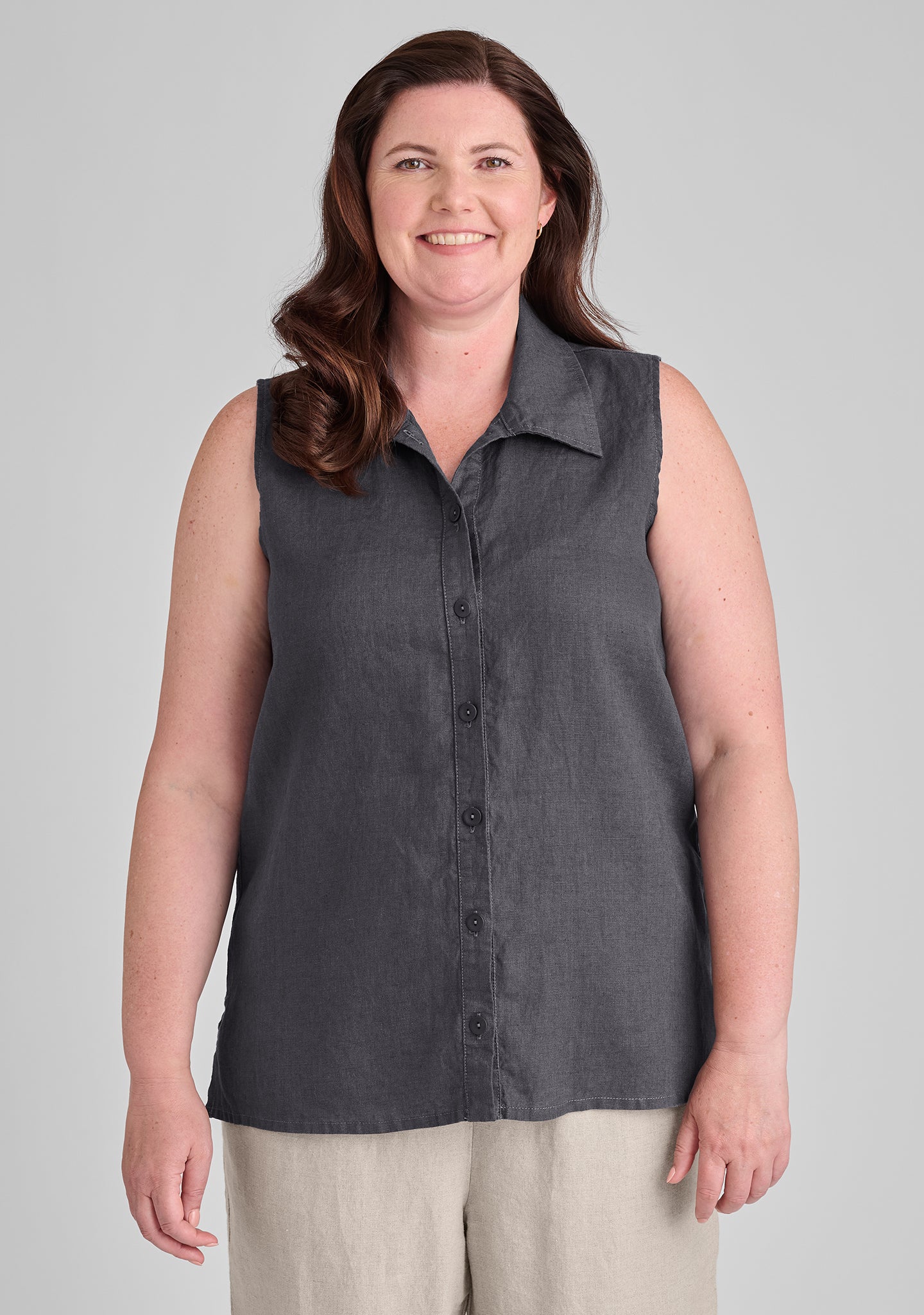 Breathable Sleeveless Linen Blouse for Women - Lightweight Summer Tank Top - Perfect for Beach, Vacation & Casual Outings