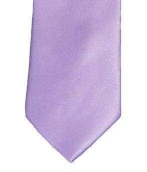 Cavani Lilac Plain Satin Tie Set for Men - Elegant Formal Necktie & Pocket Square Set - Perfect for Weddings, Business Meetings & Special Occasions