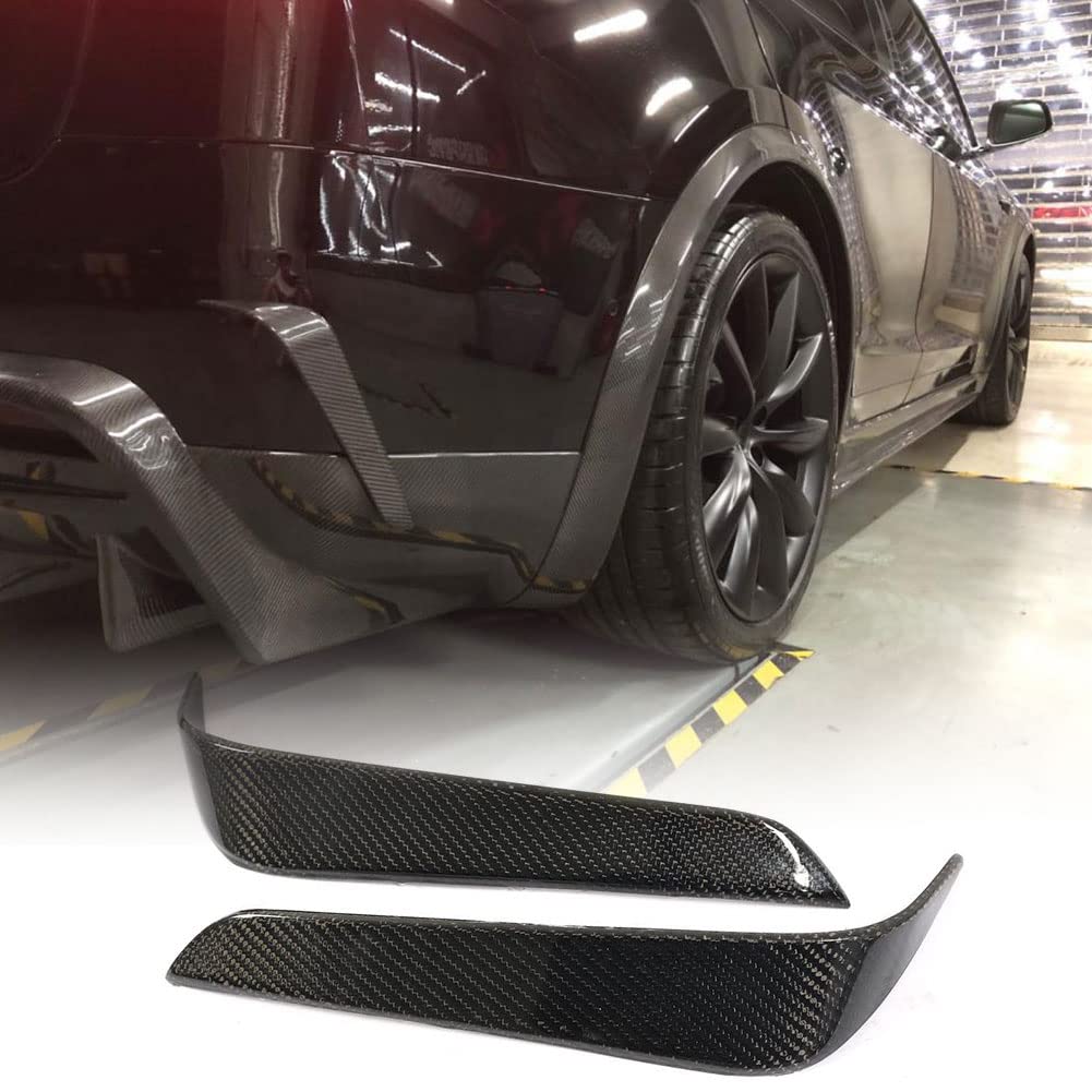 Premium Carbon Fiber Rear Fender Vent for Tesla Model X (2016-2018) - Compatible with 75D/90D/P90D/100D/P100D - 2-Piece Set - Rear Air Intake Vent Trim - Enhances Style & Aerodynamics - Perfect for Car Enthusiasts & Performance Upgrades