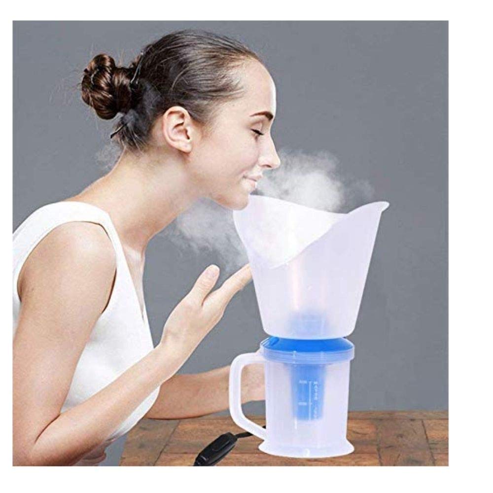3 in 1 Steam Vaporizer Machine for Cold, Cough & Nasal Congestion Relief - Portable Inhaler & Facial Steamer for Adults & Kids - Perfect for Home, Office & Travel Use - White