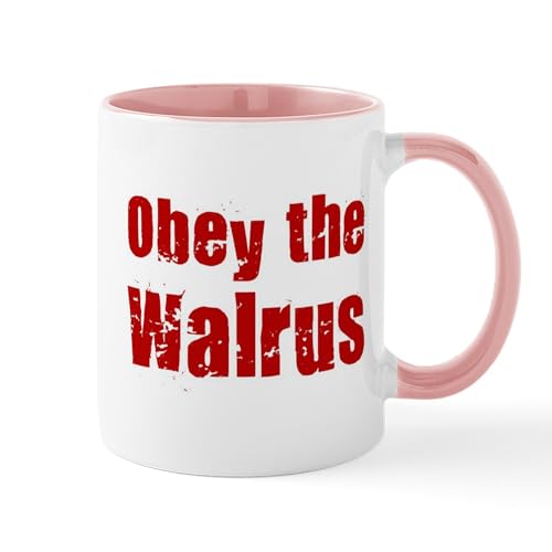 White/Pink Inside - Obey The Walrus Mug