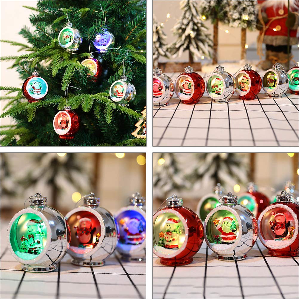 OSALADI 3-Piece Christmas Electroplated Ball Lights - Battery Operated Xmas Tree Ornaments for Holiday Decor, Fireplace & Indoor Lighting | Perfect for Christmas Tree Decorations, Mantel Displays & Festive Home Ambiance