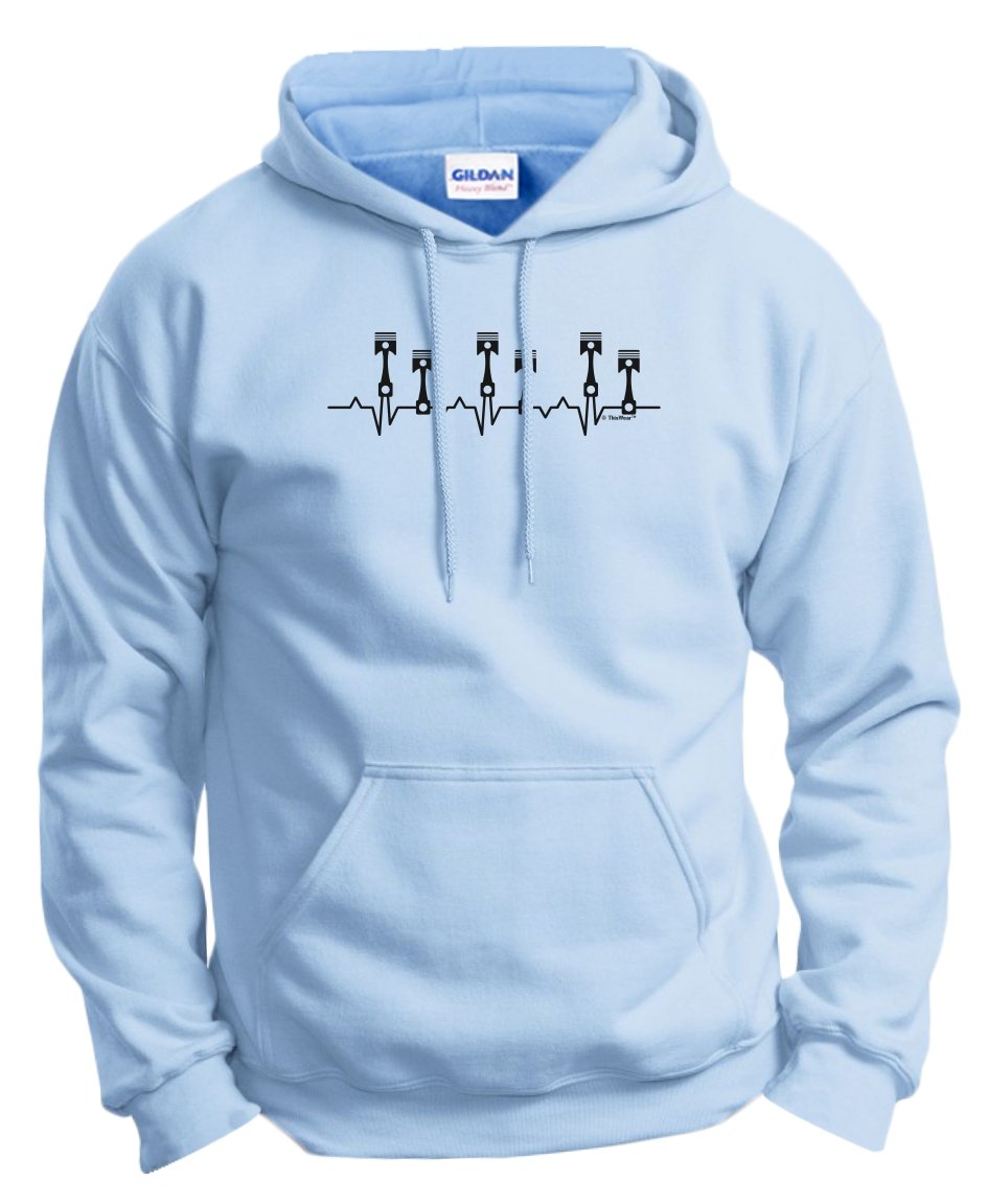 Mechanic Gifts for Men - Piston Heartbeat Car Lover Hoodie Sweatshirt | Automotive Enthusiast Apparel for Car Shows, Racing Events & Casual Wear