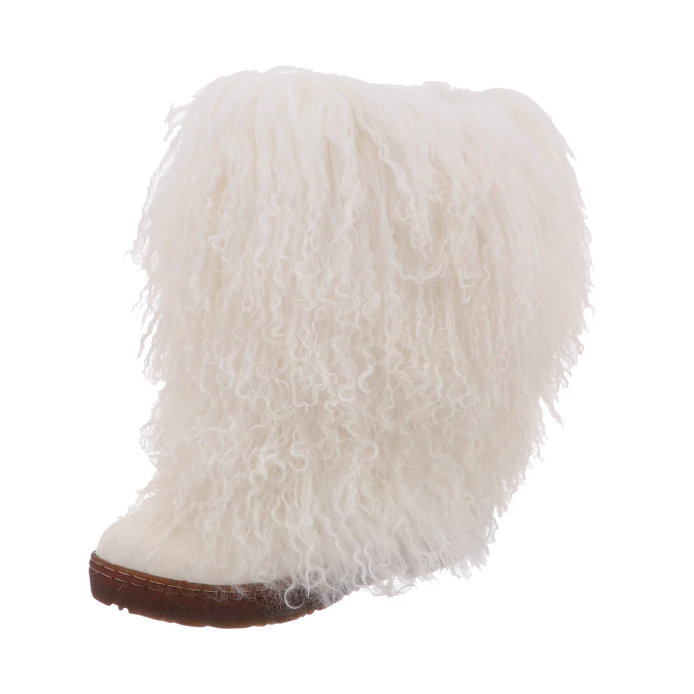 BEARPAW Women's Boetis Winter Boots - Slip On, Natural Fur Lined, Multiple Colors - Cozy & Comfortable for Snow, Casual Wear & Outdoor Activities