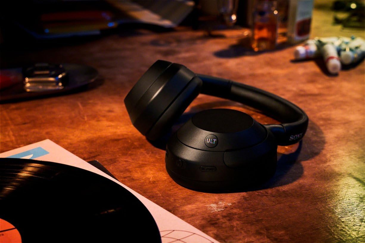 Sony WHULT900N-B ULT Wireless Noise Cancelling Headphones (Black) with Accessories Bundle - Premium Sound Quality, Bluetooth Over-Ear Headset for Travel, Work & Music Lovers