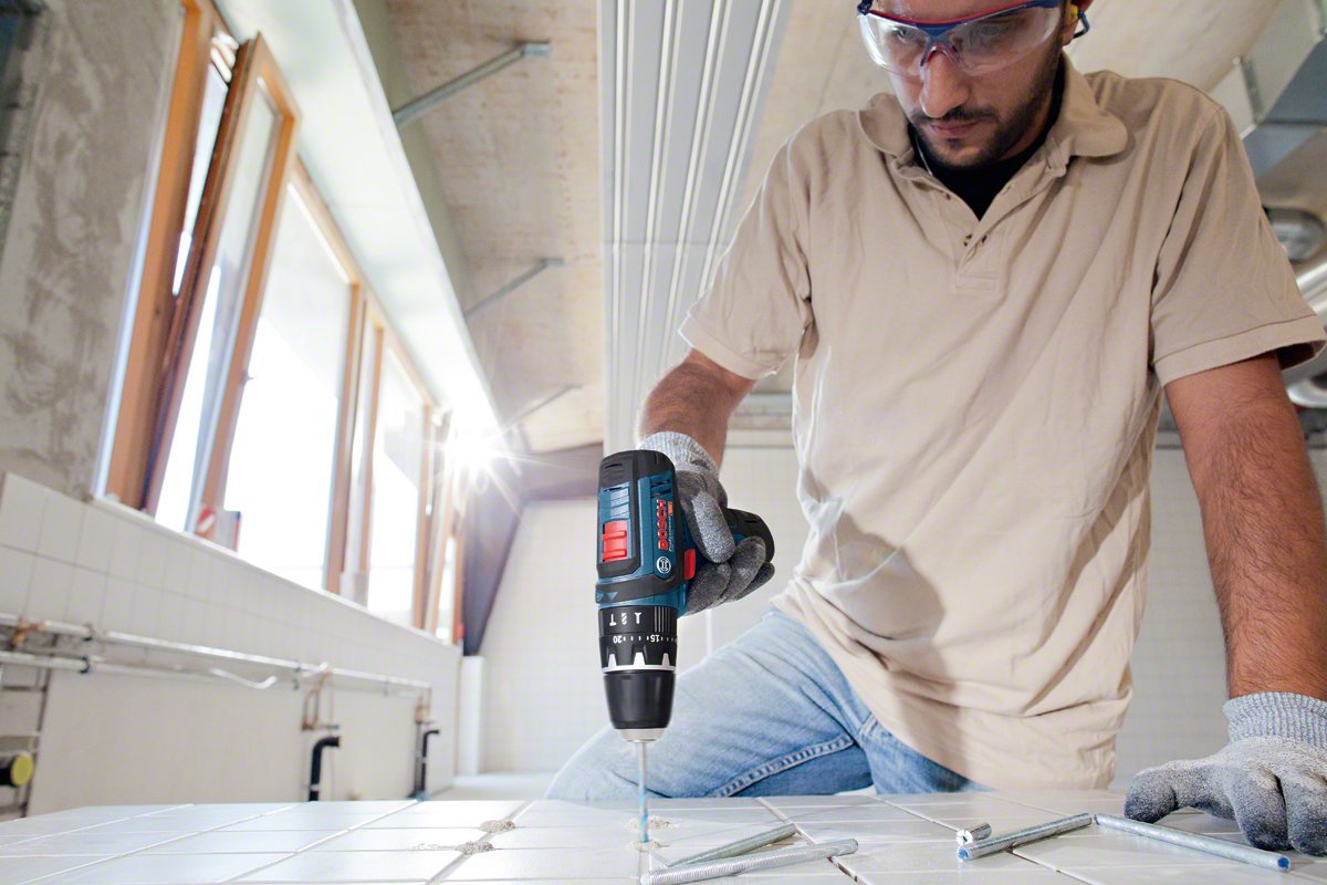 Bosch Professional GSB 10.8-2 LI 10.8V Cordless Lithium-Ion 2-Speed Combi Drill (Body Only) - Perfect for DIY Projects, Home Repairs & Professional Construction Work
