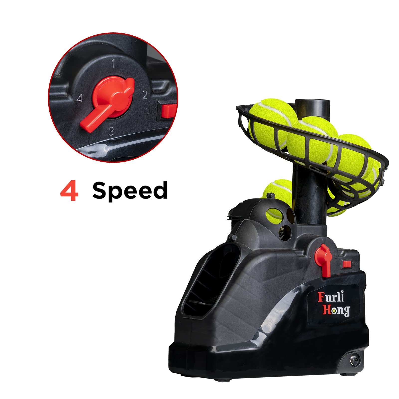 6802NT 2-in-1 Tennis & Baseball Pitching Machine with Net Combo | Ball Recycling System | Includes 6802BH & NT01 | Perfect for Backyard Practice & Team Training
