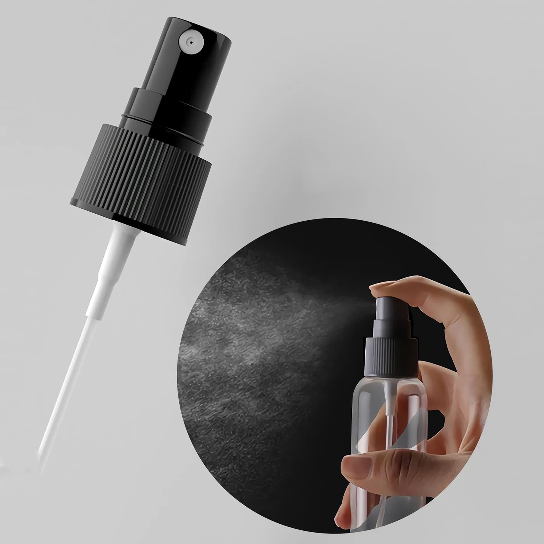 12 Pack 100ml Empty Fine Mist Plastic Spray Bottles - Travel Size Refillable Atomizer with Black Pump Head & 2 Funnels - Perfect for Cosmetics, Essential Oils, Hair Care & DIY Projects (Pink)