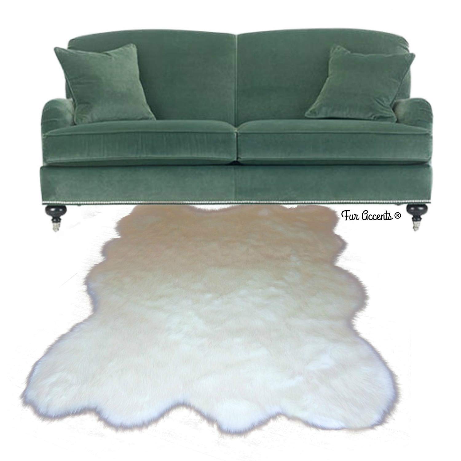 Soft White Faux Fur Rug 60
