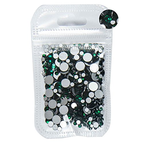 400pcs 40 Colors Mixed Sizes Flatback Rhinestones for Nail Art - DIY 3D Glass Gems for Nail Decoration, Jewelry Making & Craft Projects | Non HotFix Crystal Rhinestones for Professional & Home Use