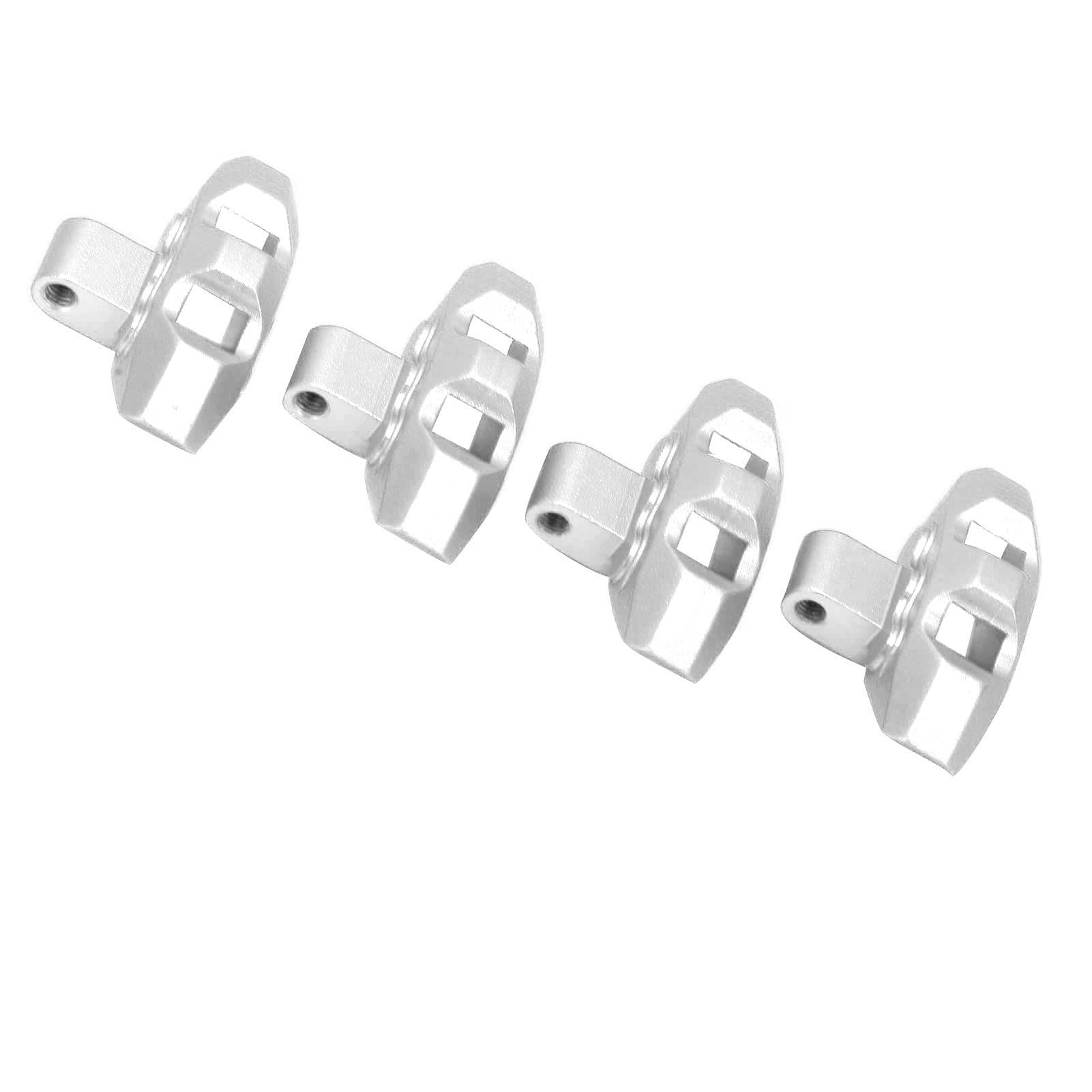Dilwe 4PCS Aluminum Alloy RC Brake Calipers - Front/Rear Scale Replica Upgrade Parts for 1/7 UDR RC Cars (Silver) | High-Performance Replacement for Off-Road Racing & Crawler Scenes