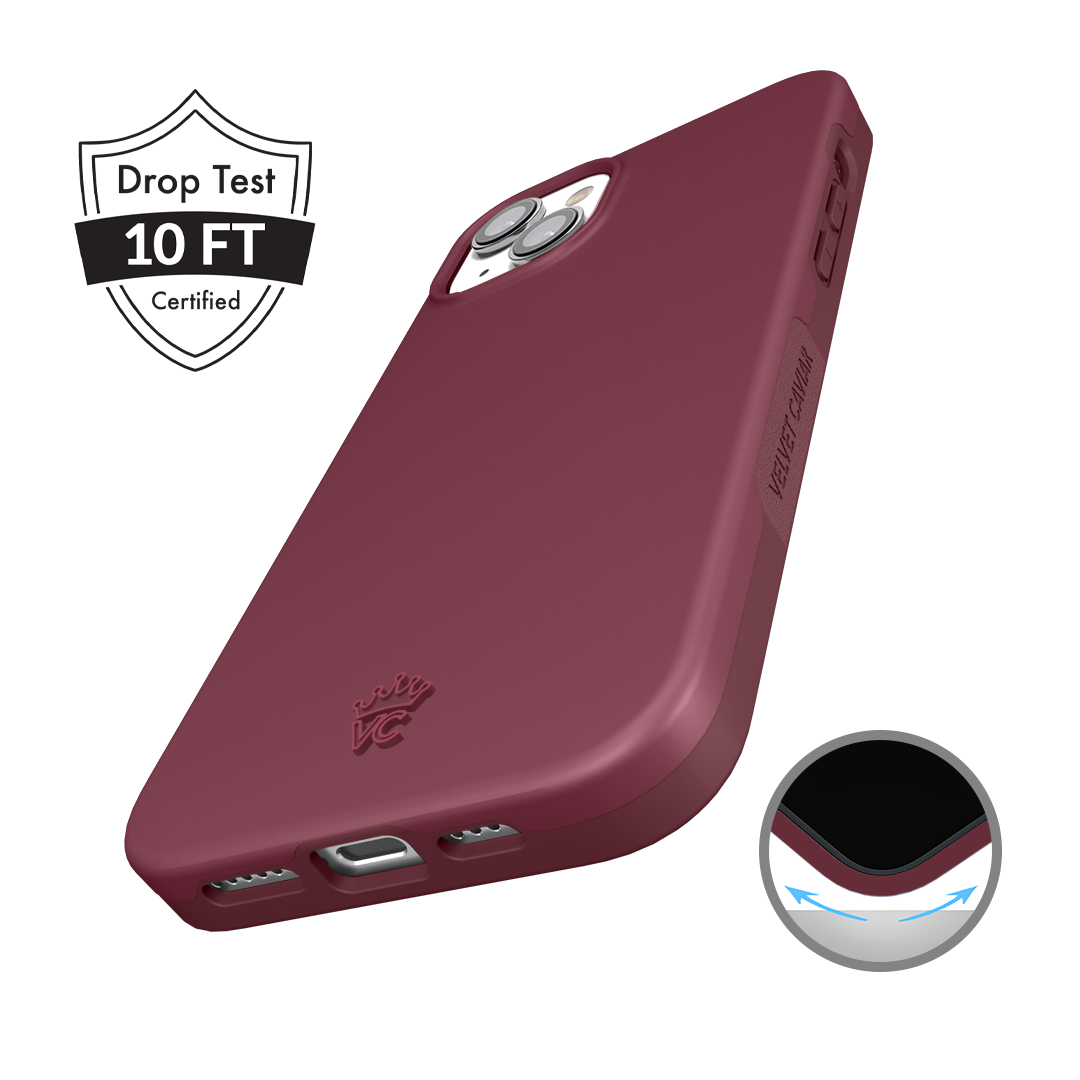 Vintage 1990 Burgundy iPhone Case - Retro Style Protective Cover for iPhone 12/13/14/15 Pro Max - Perfect for 90s Nostalgia & Everyday Use