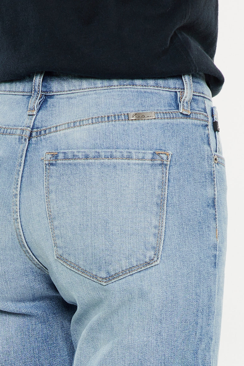 Marley High Rise Slim Straight Leg Jeans for Women - Comfortable Stretch Denim Pants - Perfect for Casual Wear, Office & Date Nights