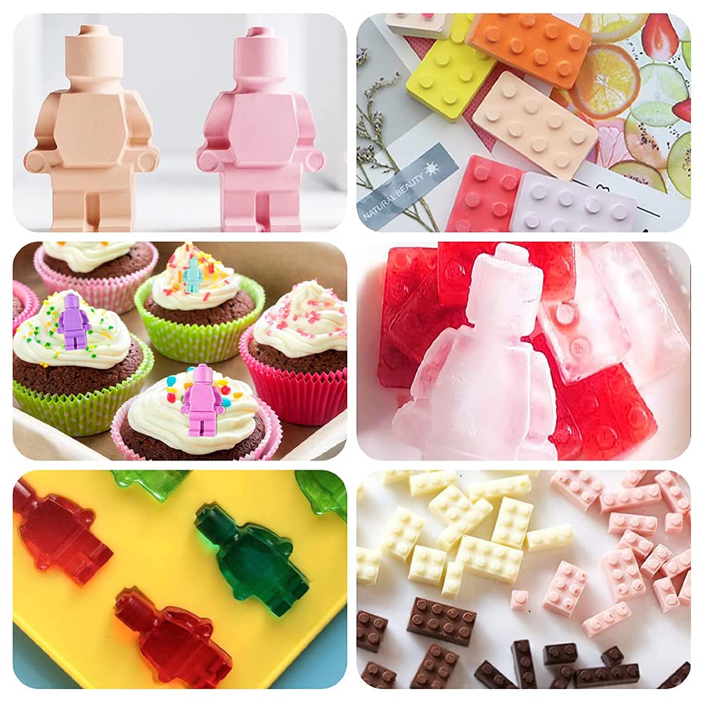 INKU Chocolate Brick Candy Silicone Mold - 6 Cavity Silicone Candy Molds for DIY Chocolate, Candy Making, Baking & Dessert Decorations - Perfect for Holidays, Parties & Gift Giving