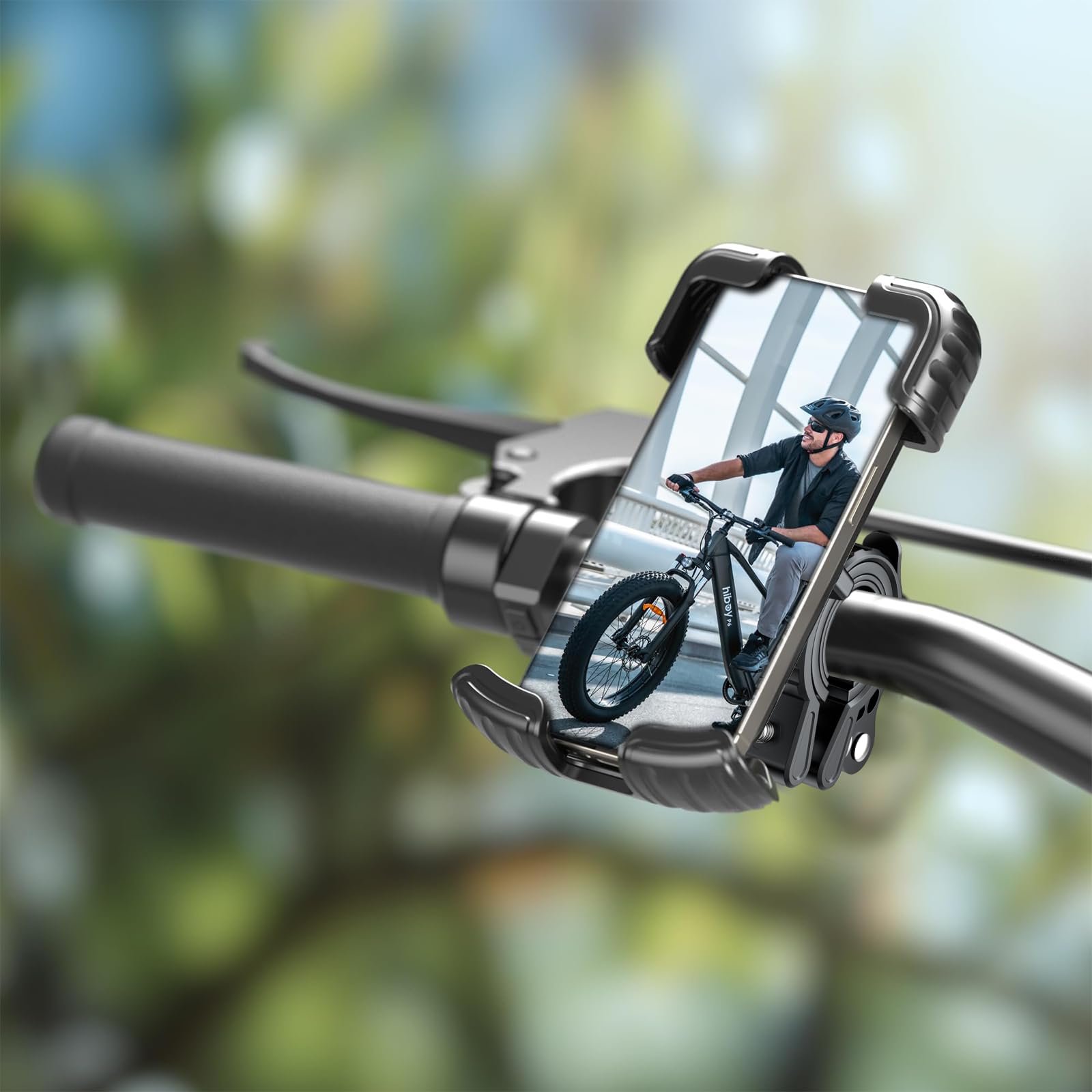Hiboy 360° Rotatable Universal Bike Phone Holder - Anti-Shake Motorcycle & Bicycle Handlebar Mount for 5.1-6.8