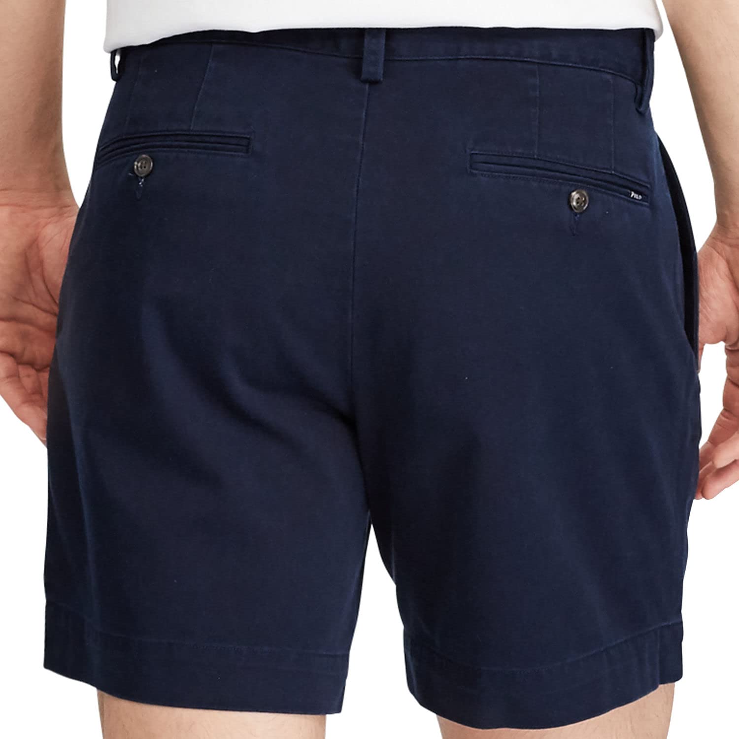 Ralph Lauren Men's Classic Fit Stretch Cotton/Elastane Blend Shorts - Navy Blue (Size 36) | Comfortable Casual Wear for Summer, Golf, and Outdoor Activities