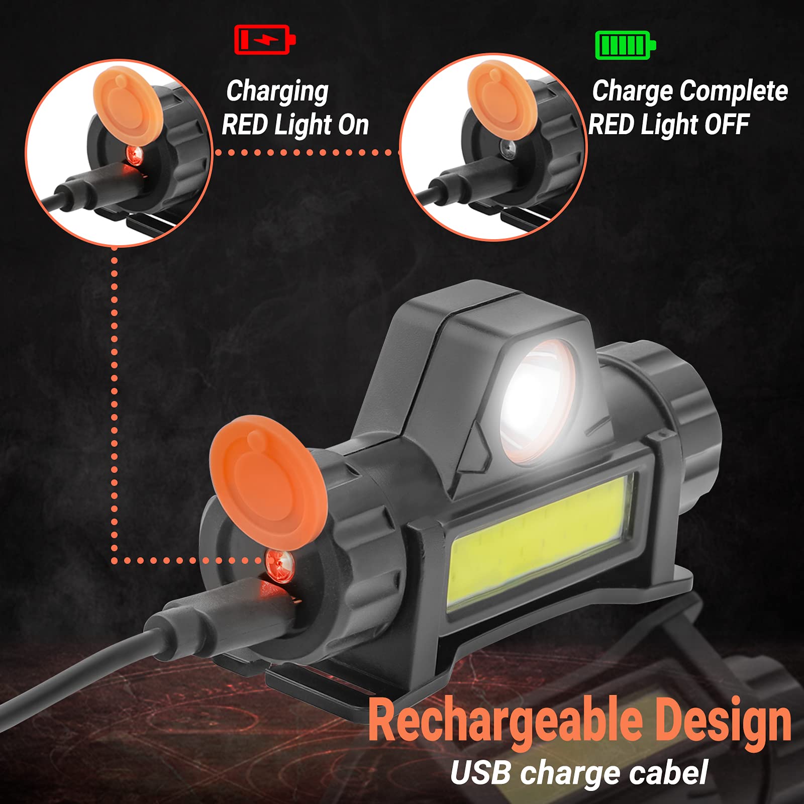 Waterproof UTV Dome Light Roll Bar LED Light for 1.5-2.0 inch Roll Bars - Fits Polaris RZR, ATV, Truck, Boat & Off-Road Vehicles - Interior Lighting for Night Rides, Camping & Marine Use (Black, 2-Pack)