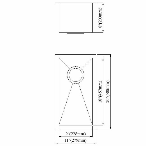 Premium Undermount Single Bowl 16 Gauge Stainless Steel Kitchen Sink - Handcrafted Series (Model 6002 1120) | Perfect for Modern Kitchens, Restaurant Prep & RV Use