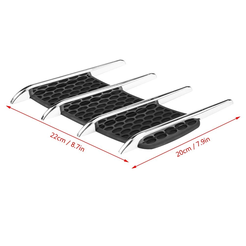 Aramox Universal Car Exterior Hood Side Air Intake Vent Cover - Shark Gills Decorative Trim Sticker (Pair) for Enhanced Vehicle Style & Aerodynamics - Perfect for Sports Cars, Tuner Vehicles & Custom Auto Upgrades