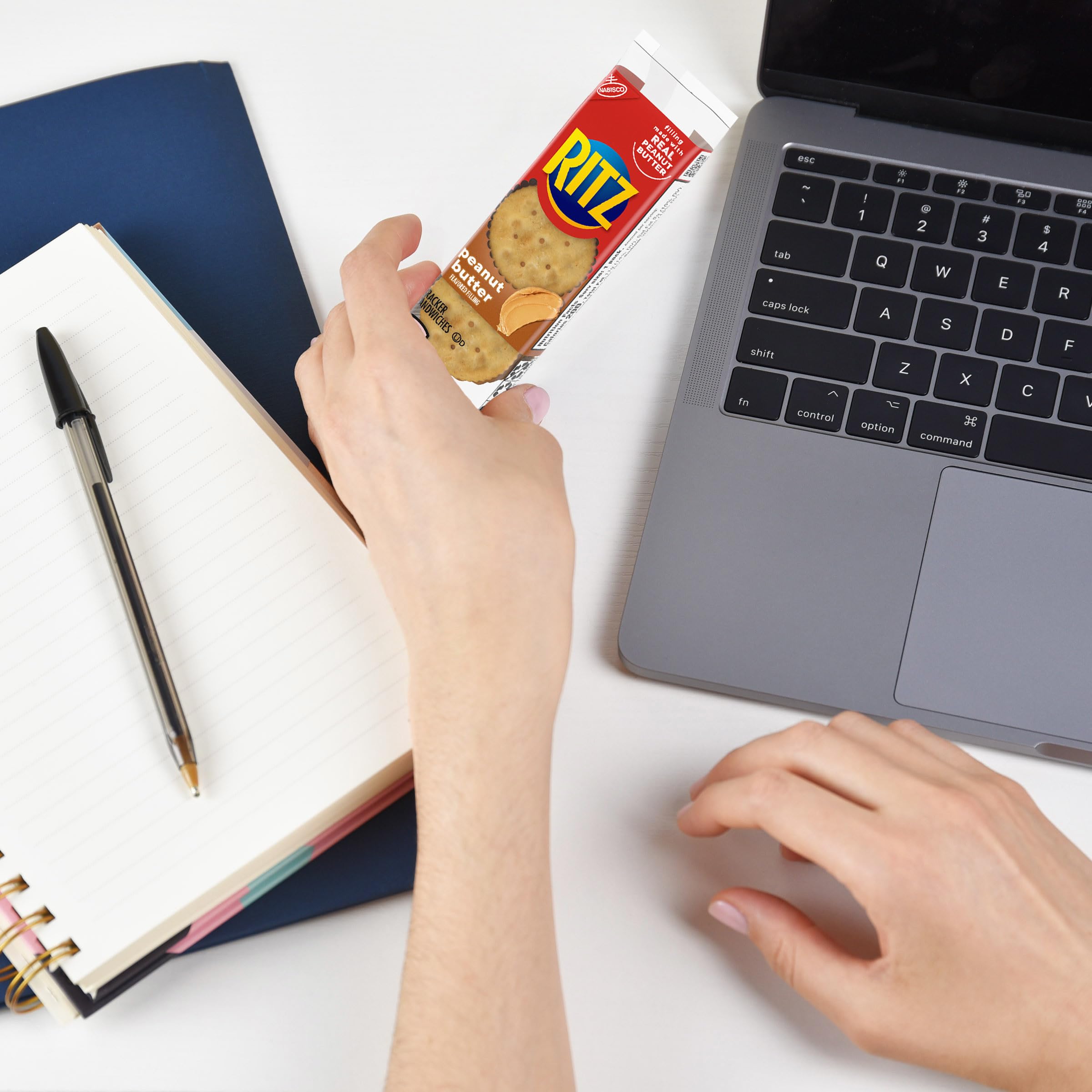 RITZ Peanut Butter Sandwich Crackers - 8 Individual Snack Packs (48 Crackers Total) - Perfect for Lunch Boxes, School Snacks, Office Breaks & On-the-Go Healthy Treats