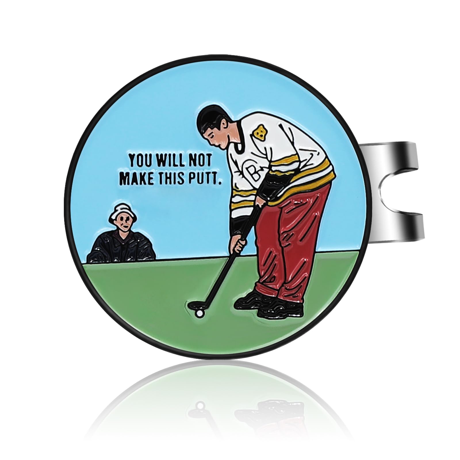 Enamel Golf Ball Marker with Magnetic Hat Clip - Funny & Unique Golf Accessories - Perfect Gift for Golf Lovers - Ideal for Course Play & Tournament Use