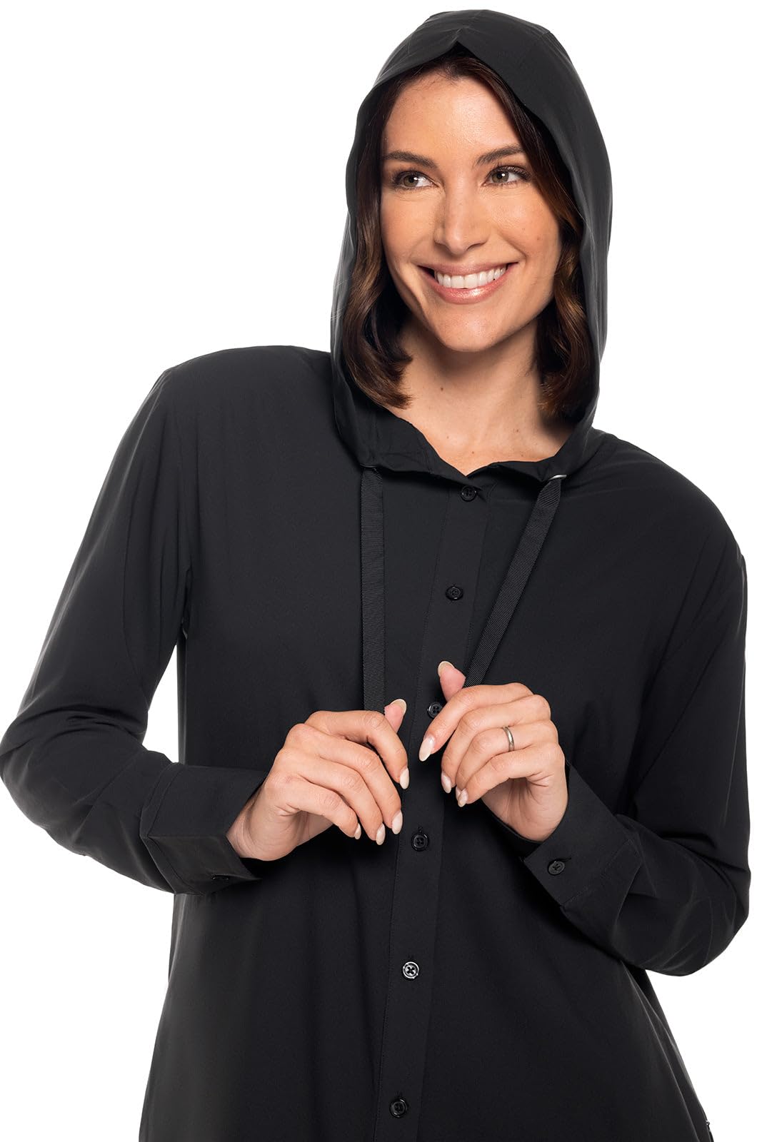 Coolibar UPF 50+ Women's Sun Protective Beach Shirt - Long Sleeve Lightweight Cover Up for Swimming, Surfing & Outdoor Activities