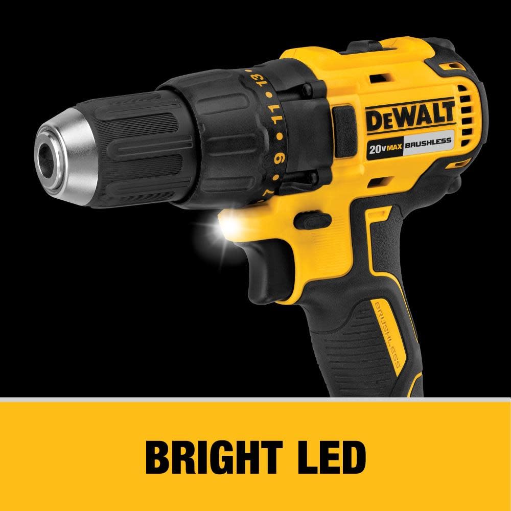 DEWALT 20V MAX* Brushless Cordless Drill and Impact Driver Combo Kit with 2 Batteries & Charger (DCK277C2) - Perfect for DIY Projects, Home Repairs, and Professional Construction Work
