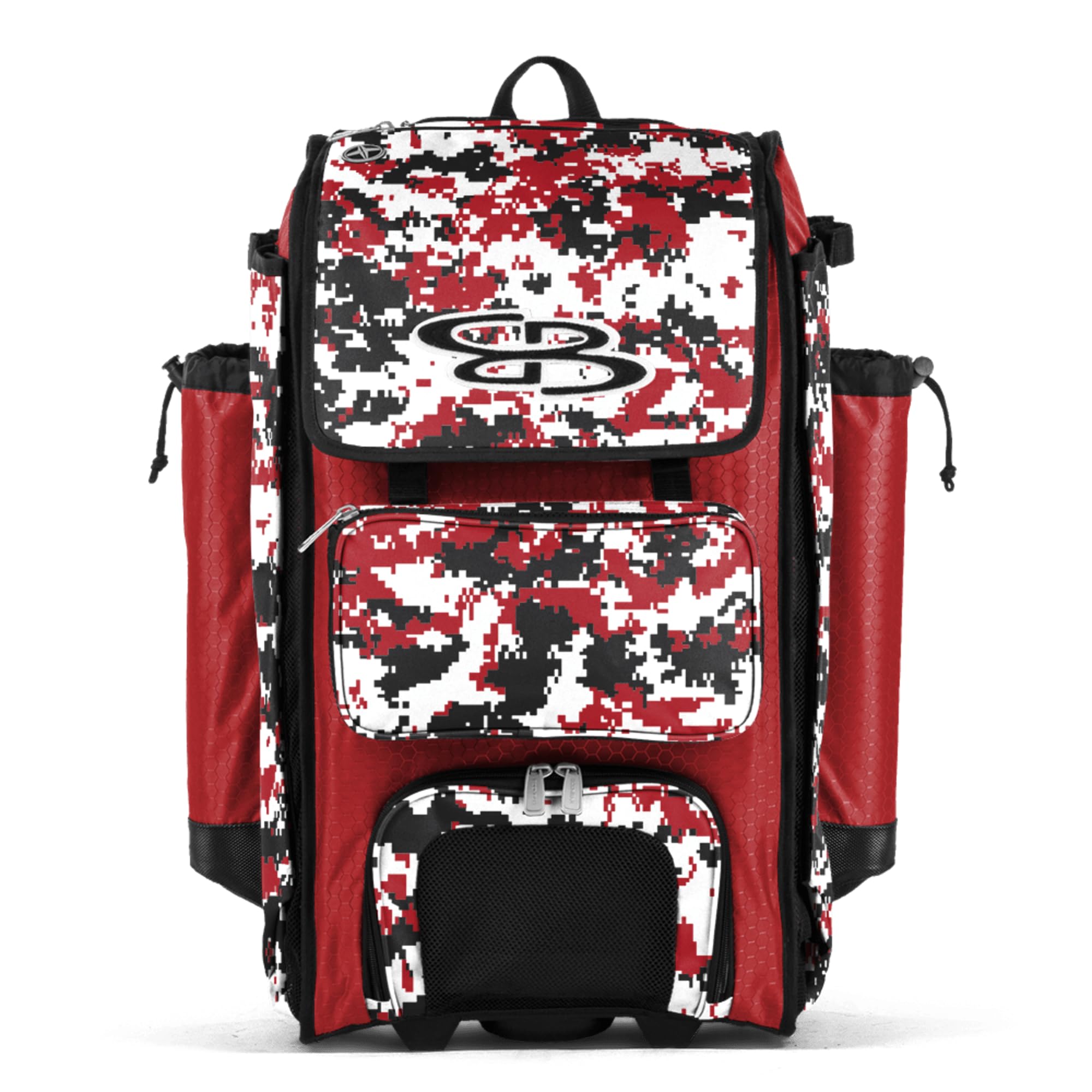 Boombah Catchers Superpack Hybrid Rolling Digital Camo Bat Bag - Wheeled & Backpack Baseball Equipment for Players & Coaches - Perfect for Travel, Games & Practice (Multiple Colors Available)