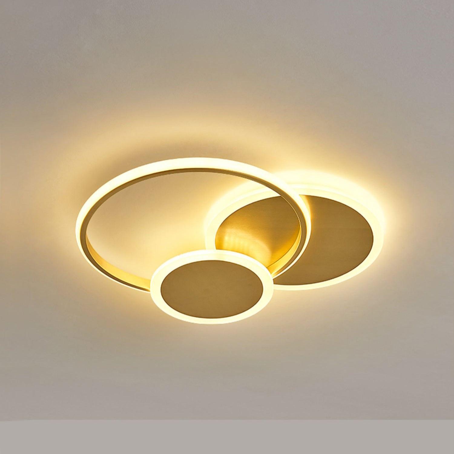 Modern LED Ceiling Light Fixture - Energy Efficient Round Flush Mount Lighting for Bedroom, Living Room, Kitchen & Hallway - Dimmable Warm White Light (3000K) - Easy Installation Home Decor Lighting
