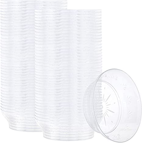 Premium Clear Disposable Plastic Plates - 80 Pack, 10oz Bowls for Parties & Picnics
