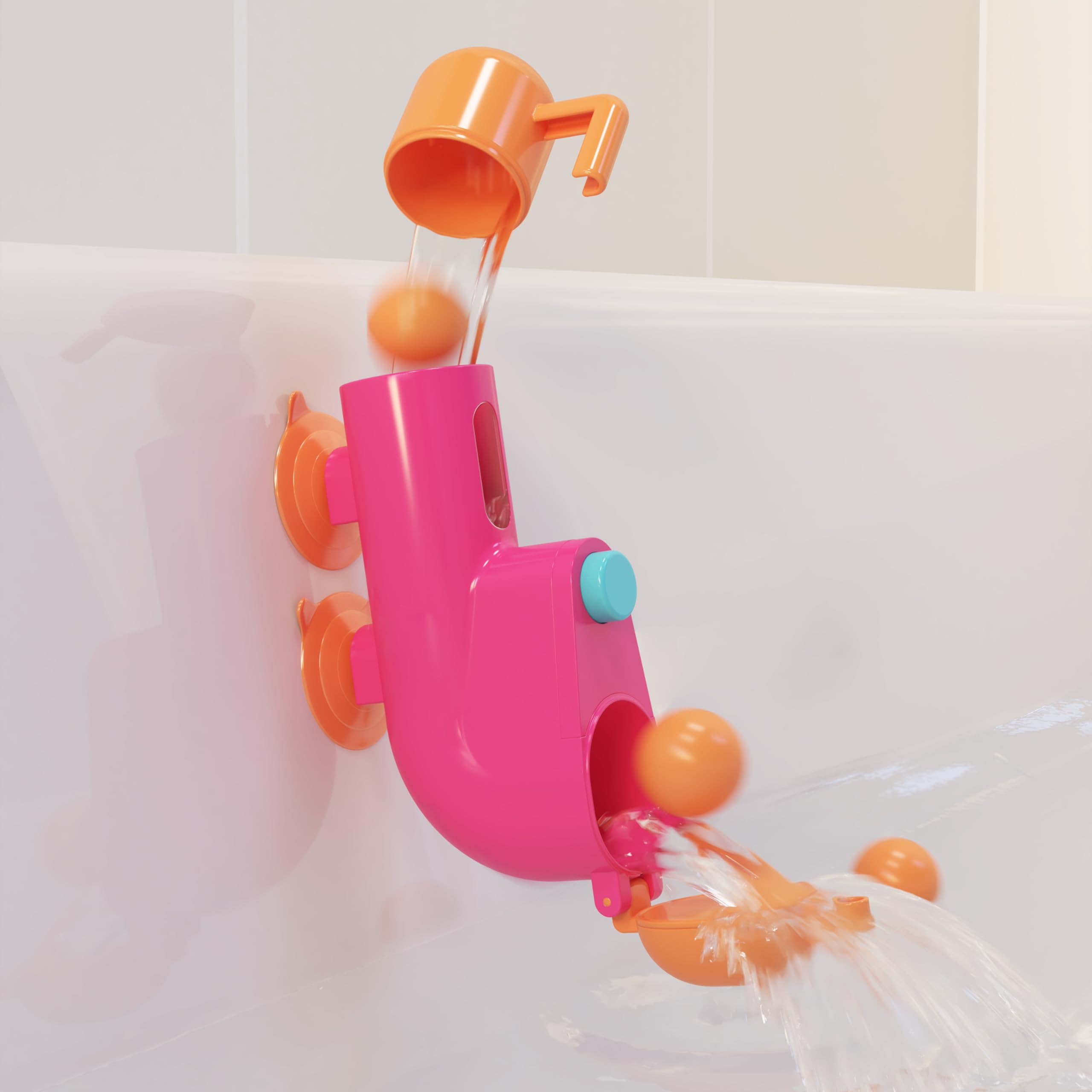 Fill N' Splash Submarine Bath Toy for Toddlers 1-5 Years Old - Fun Bathtub Toys for Boys & Girls - Water Play Learning Toy - Perfect for Sensory Development & Bath Time Fun