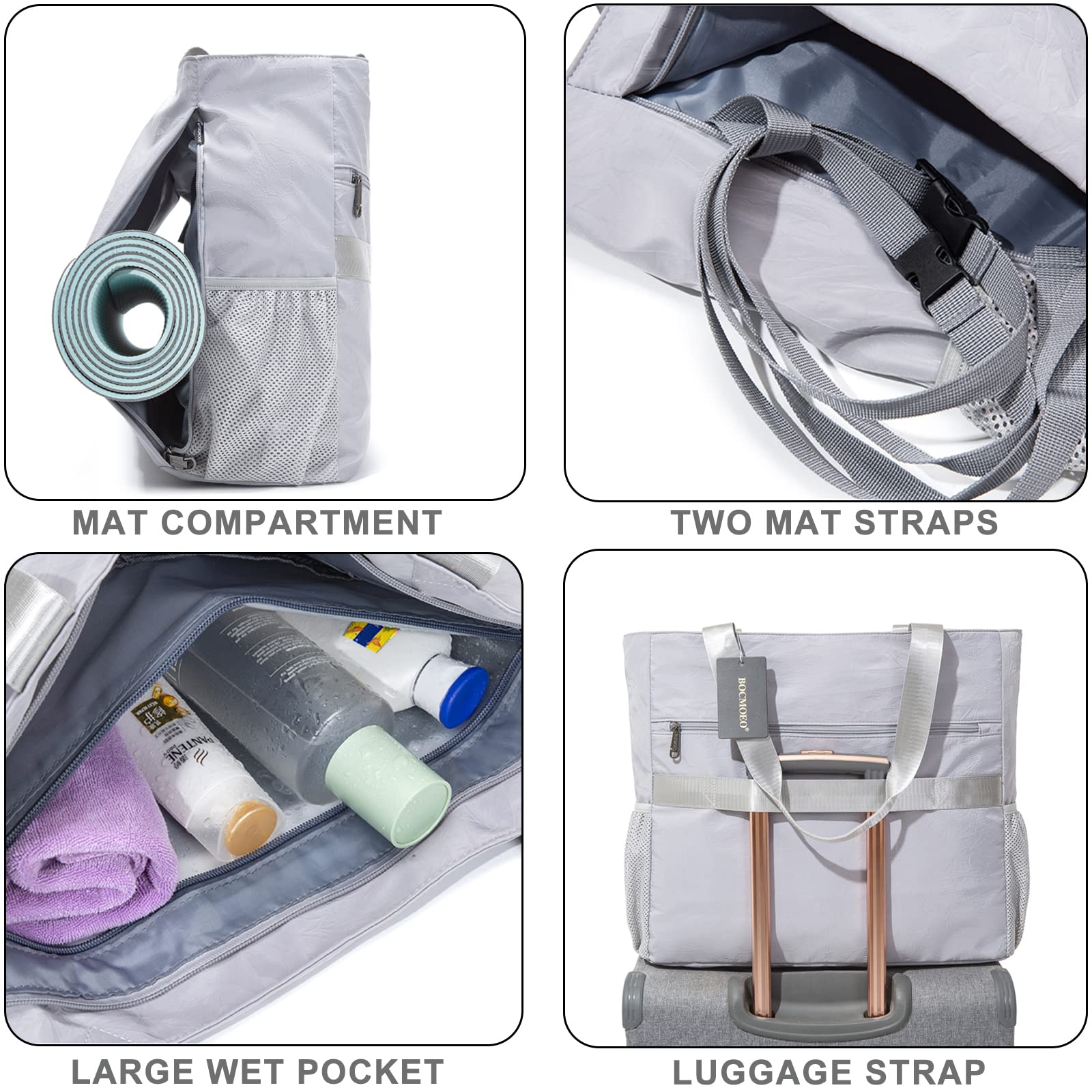 Premium Waterproof Yoga Mat Bag with Shoulder Strap & Wet Pocket - Durable Gym Bag for Yoga, Pilates, Travel, Beach & Daily Use - Perfect for Fitness Enthusiasts & On-the-Go Lifestyles