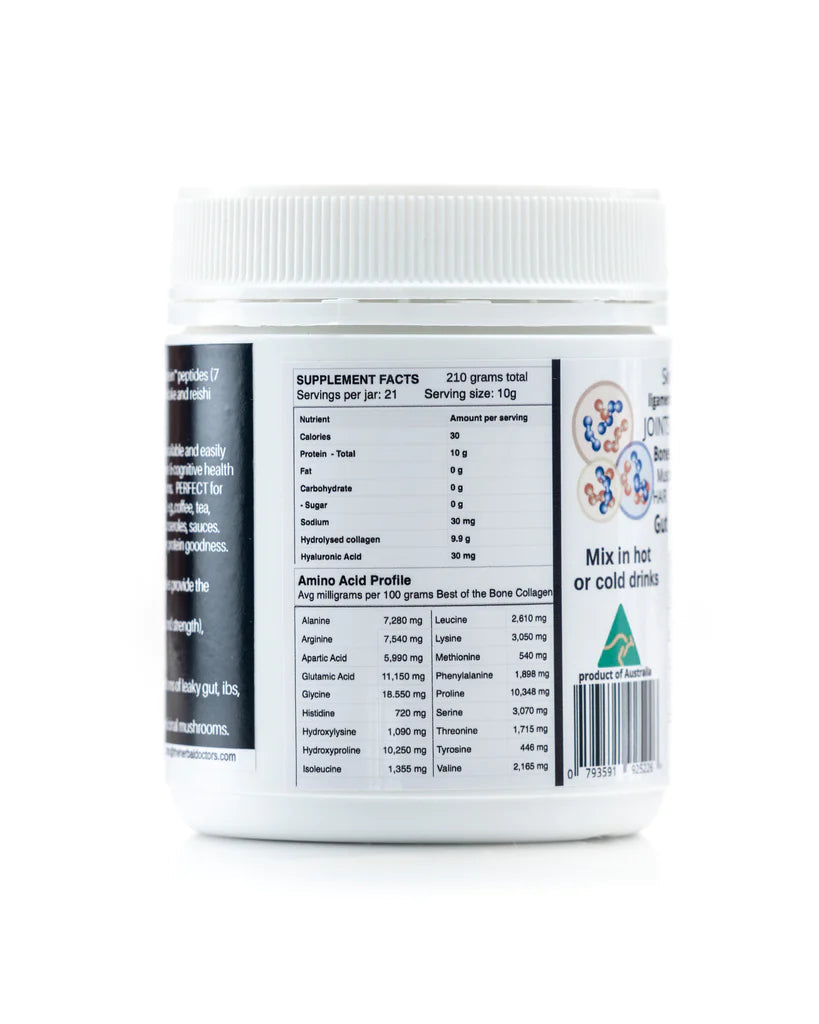 Best Collagen Peptide Powder with Organic Mushrooms - Hydrolyzed Collagen Supplement for Skin, Hair & Joint Support - Ideal for Smoothies, Coffee & Baking Recipes