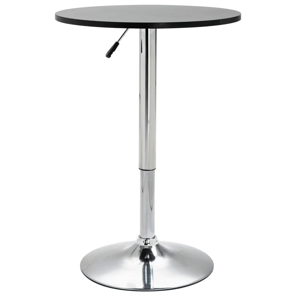 vidaXL MDF Bar Table - 36 Inch Pub Counter with Pedestal Base, White/Black Cocktail Table for Home, Cafe & Restaurant Decor | Perfect for Kitchen Island, Breakfast Nook & Entertaining
